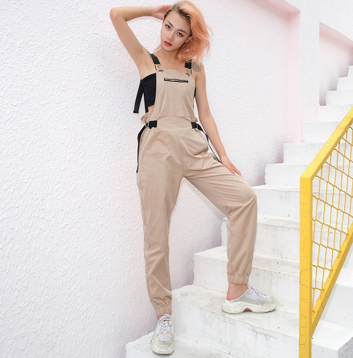 long pants camel overall jogger