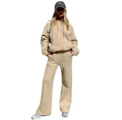 loose hooded sportwear joggers pants womens suit
